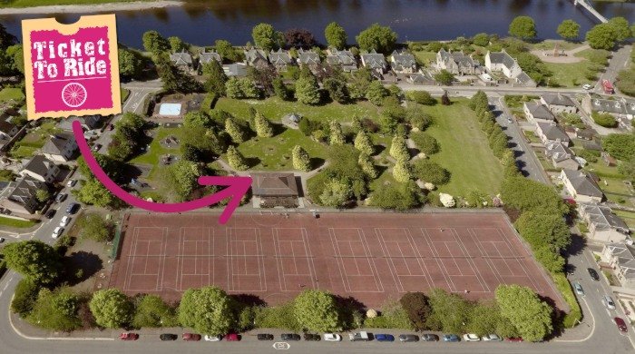 aerial photograph of left luggage service in Inverness