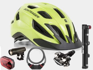 Accessories with bike for hire in Inverness