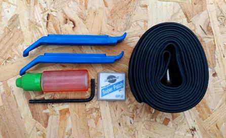 seatpack contents on bike for hire in Inverness